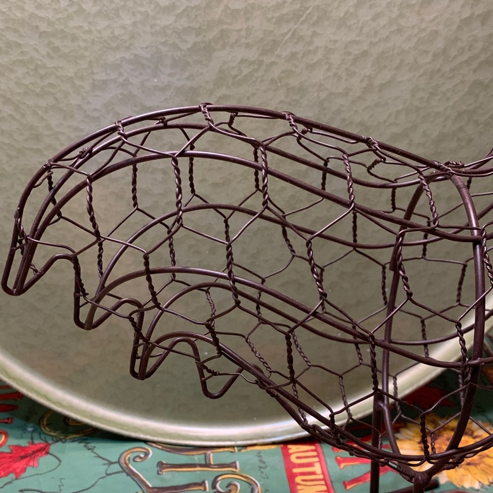 Rustic Brown Chicken Wire Rooster Sculpture - Picture 6 of 9